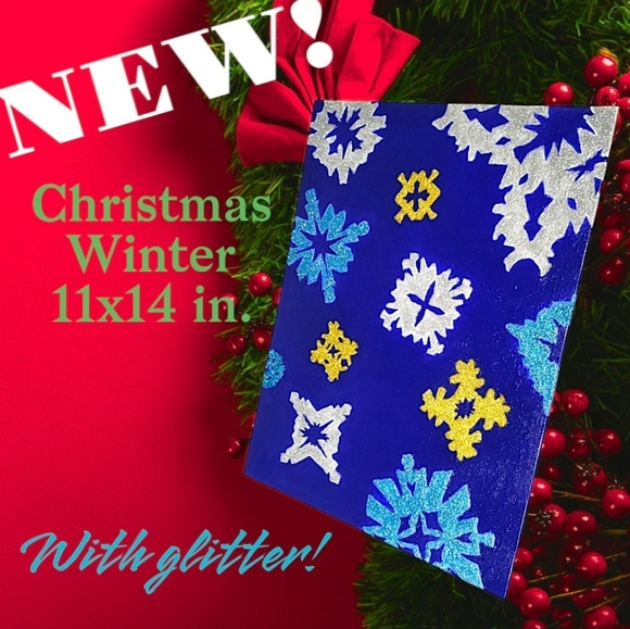 ❄️NEW Colorful Glitter Snowflake Art - Picture 1 of 16
